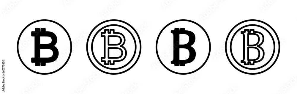 Bitcoin icon vector. payment symbol. Cryptocurrency logo. Bitcoin icon vector. payment symbol. Cryptocurrency logo.