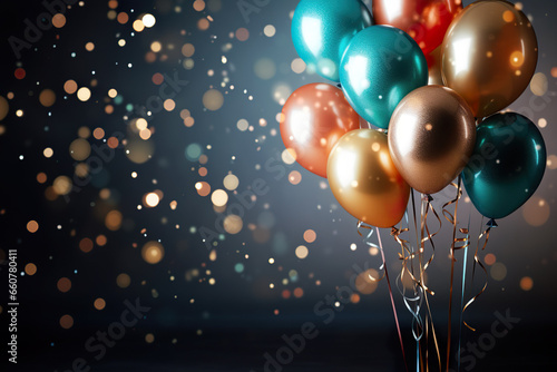 Wallpaper Mural Colorful balloons on black background.  Torontodigital.ca