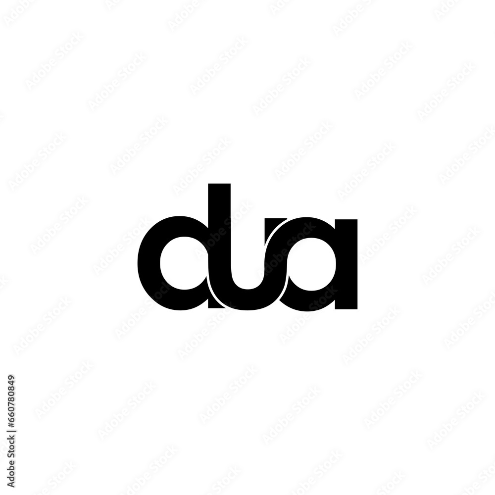 dua initial letter monogram logo design dua initial letter monogram logo design