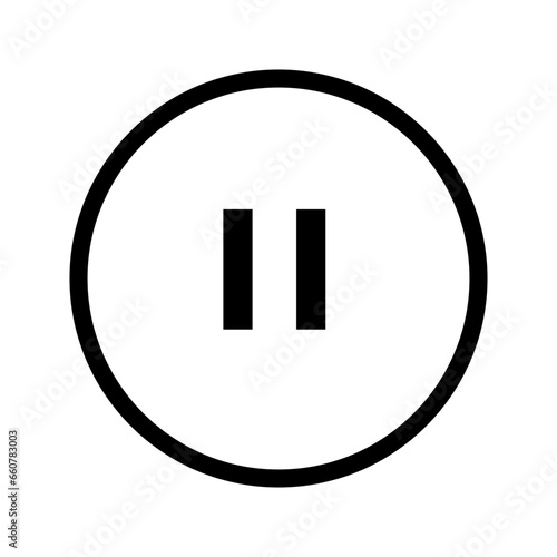 Pause icon, vector illustration. Flat design style