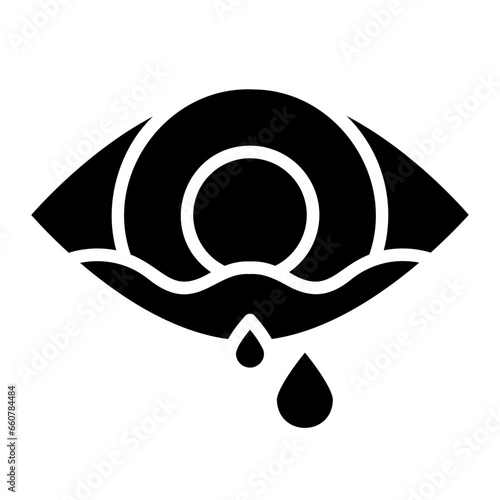 crying glyph icon