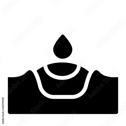 eye drop glyph icon