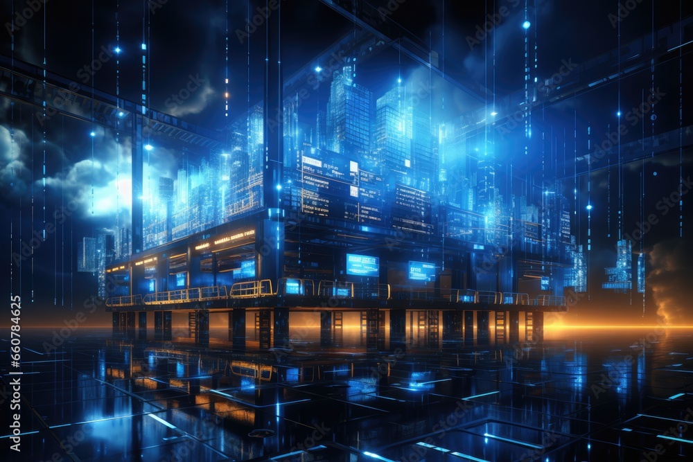 Cloud computing transfer big data on internet. futuristic digital technology .Generative AI Cloud computing transfer big data on internet. futuristic digital technology .Generative AI