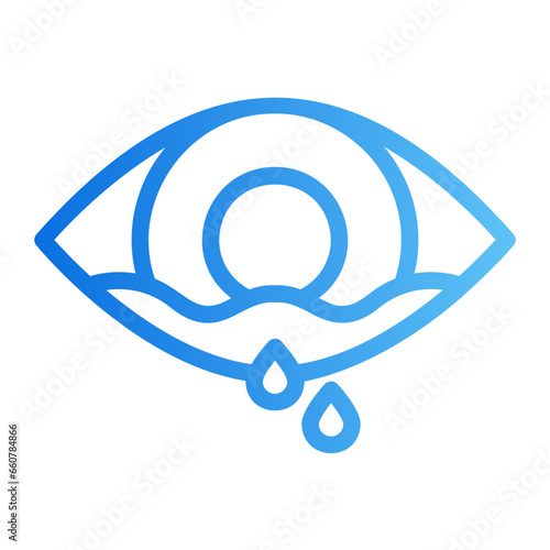 crying gradient icon