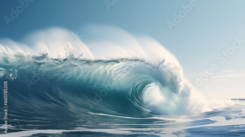 Pacific Ocean sprays big wave With copyspace for text © Ziyan Yang
