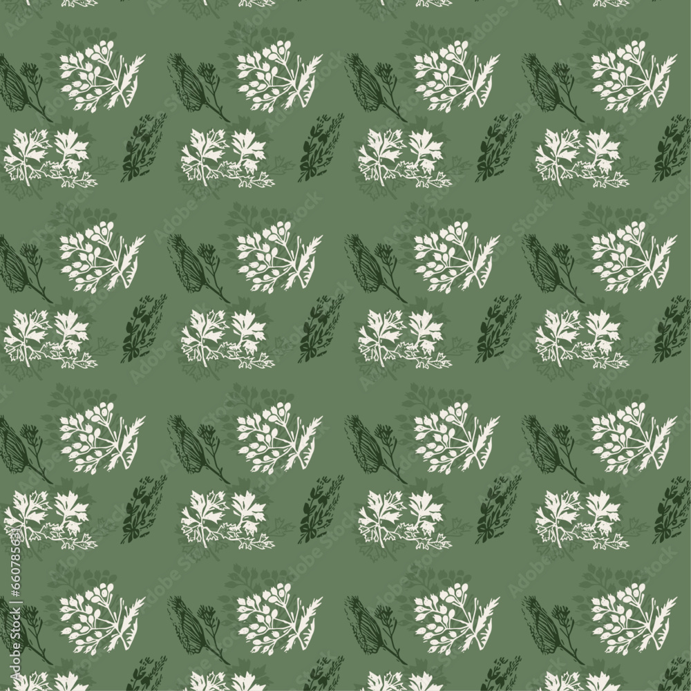 custom made wallpaper toronto digitalRetro kitchen garden wallpaper pattern vector. Kitschy, vintage throwback style with herbs in white and gre. Simple, illustrated vector design for any use, including fabric, print, cover, banner, etc.