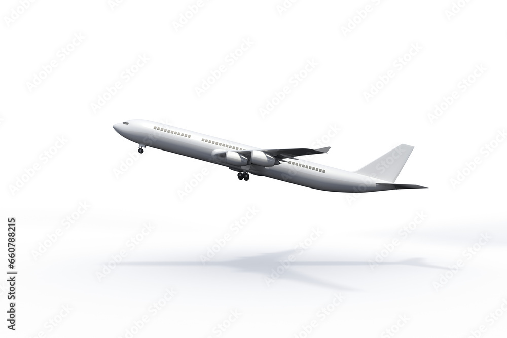 Digital png illustration of flying airplane on transparent background