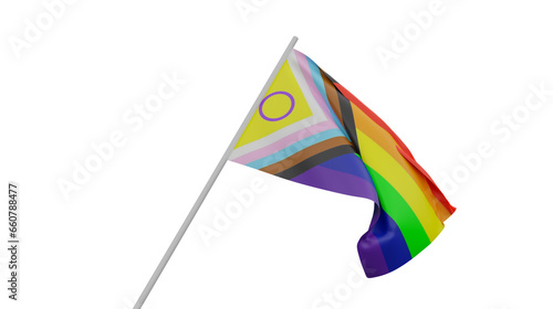 L G B T Q Flag 3D 