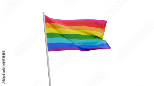 L G B T Q Flag 3D 