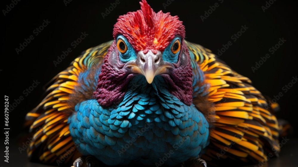 Colorful Turkey pardon on white background, Background HD For Designer