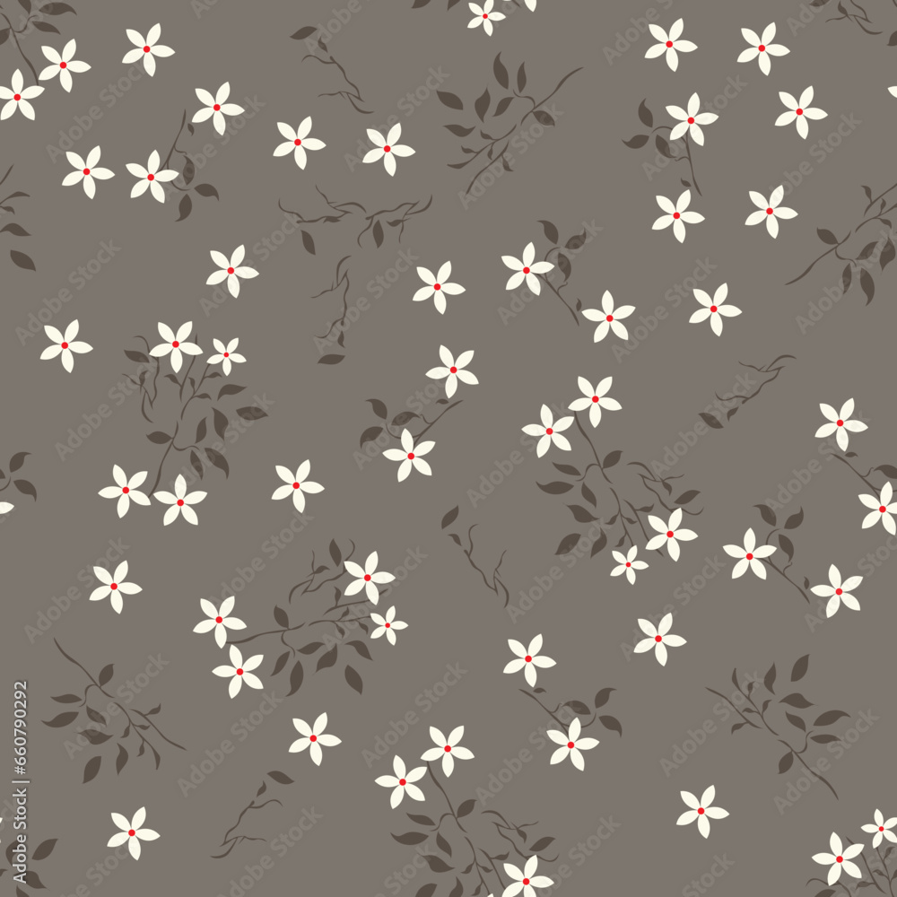 seamless vector flower design pattern on background seamless vector flower design pattern on background