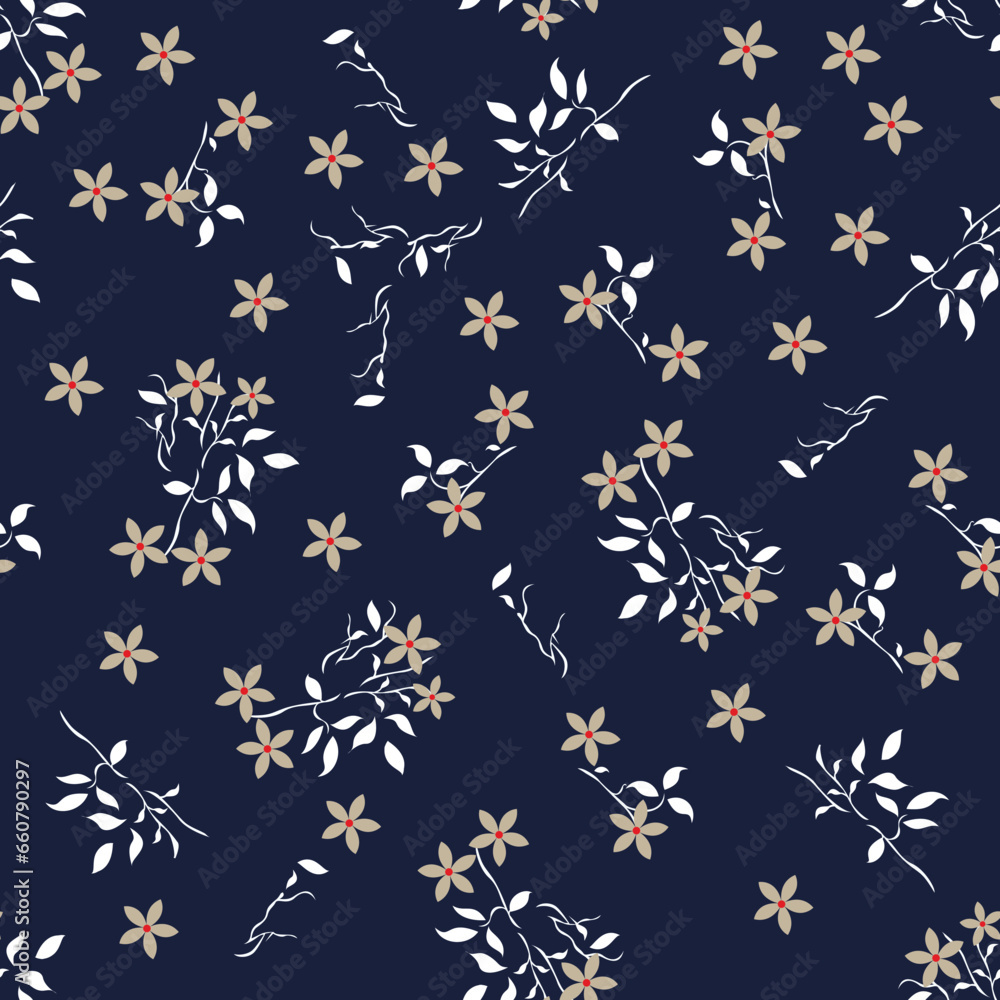 seamless vector flower design pattern on background seamless vector flower design pattern on background