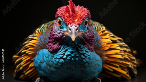 Colorful Turkey pardon on white background, Background HD For Designer © CgDesign4U