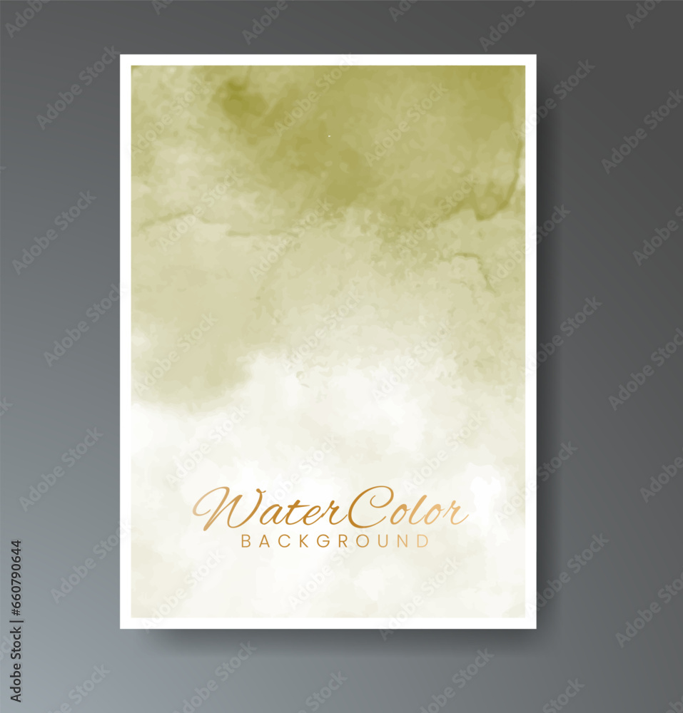 Cover template with watercolor background. Design for your cover, date, postcard, banner, logo.