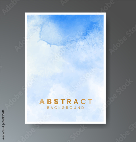 Cover template with watercolor background. Design for your cover, date, postcard, banner, logo. © REZI