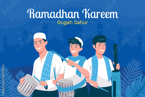Hand drawn ramadhan concept illustration photo