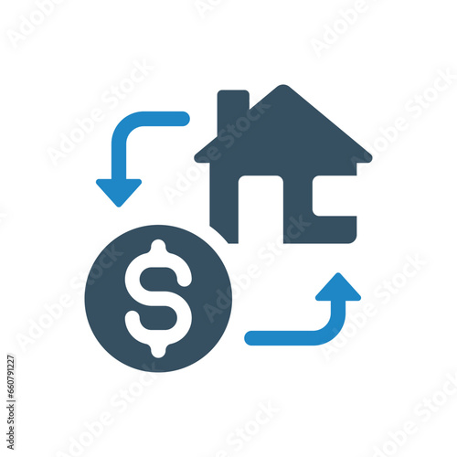 loan exchange icon vector illustration