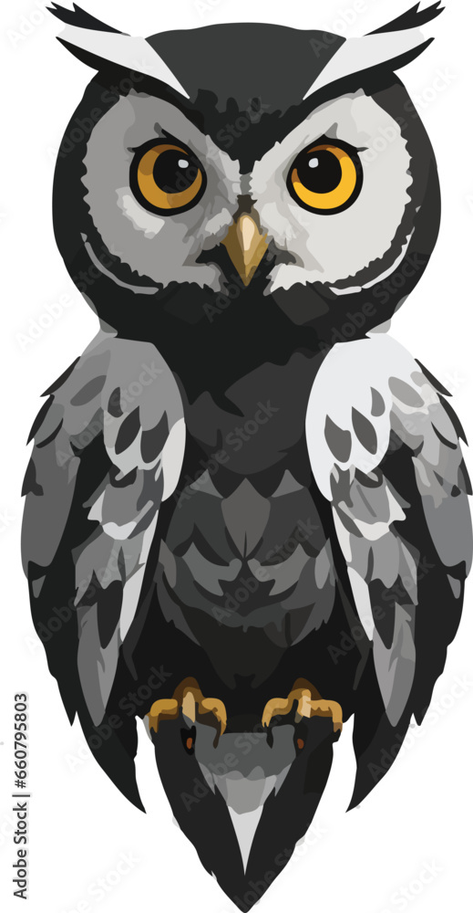 Naklejka premium Owl vector business icon logo clipart cartoon character illustration. Vector Owl Icon
