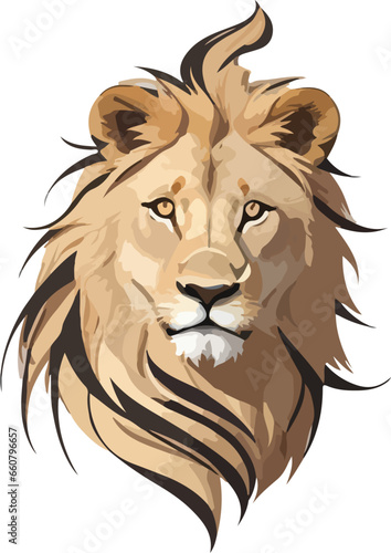 Lion vector business icon logo clipart cartoon character illustration. Vector Icon with Lion Charm