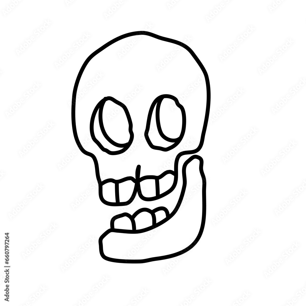 skull head of STEM day hand drawn Icon skull head of STEM day hand drawn Icon