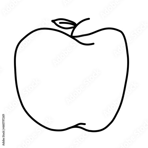 apple of STEM day hand drawn Icon