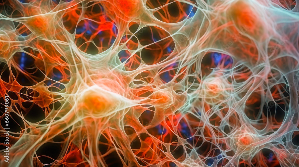 Fototapeta premium Visualization of the development of neural connections, idea for background or wallpaper