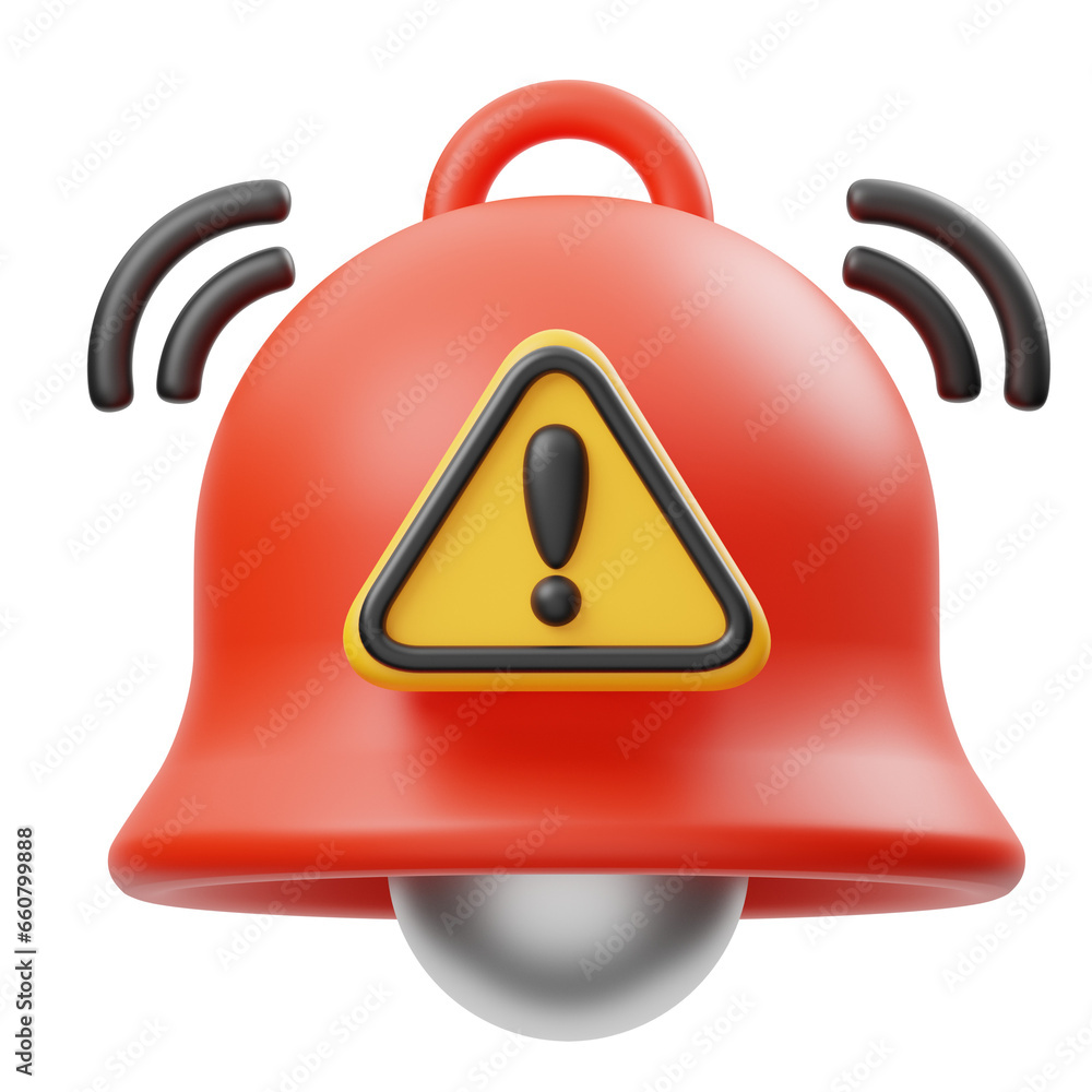 Fototapeta premium Notification Alert 3D Icon