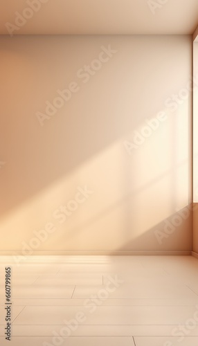 Beige Wall and Floor with Soft Right Light Detail