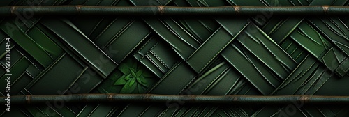 banner bamboo watercolor vertical abstract dark floral pattern background  template green bamboo geometric interweavings  exotic tropical wall