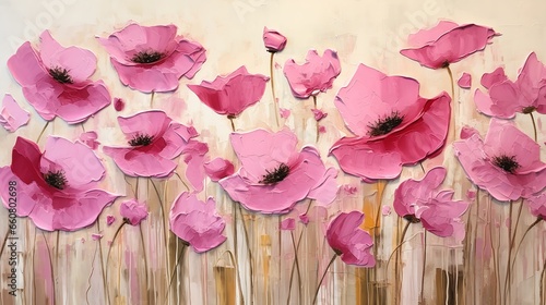 pink flowers brown dead poppies page nouveau walls military canvas