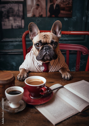 french bulldog puppy reading a book © Инга Кошманова