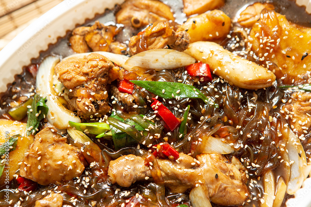 Andong-style Braised Spicy Chicken with Vegetables Andong-style Braised Spicy Chicken with Vegetables