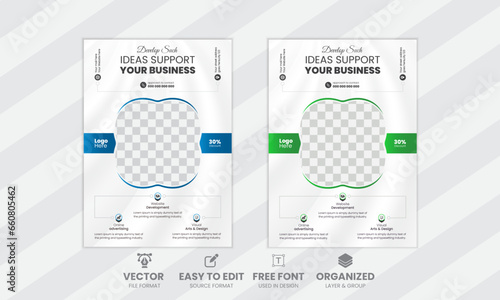 simple and minimal business flyer design template.