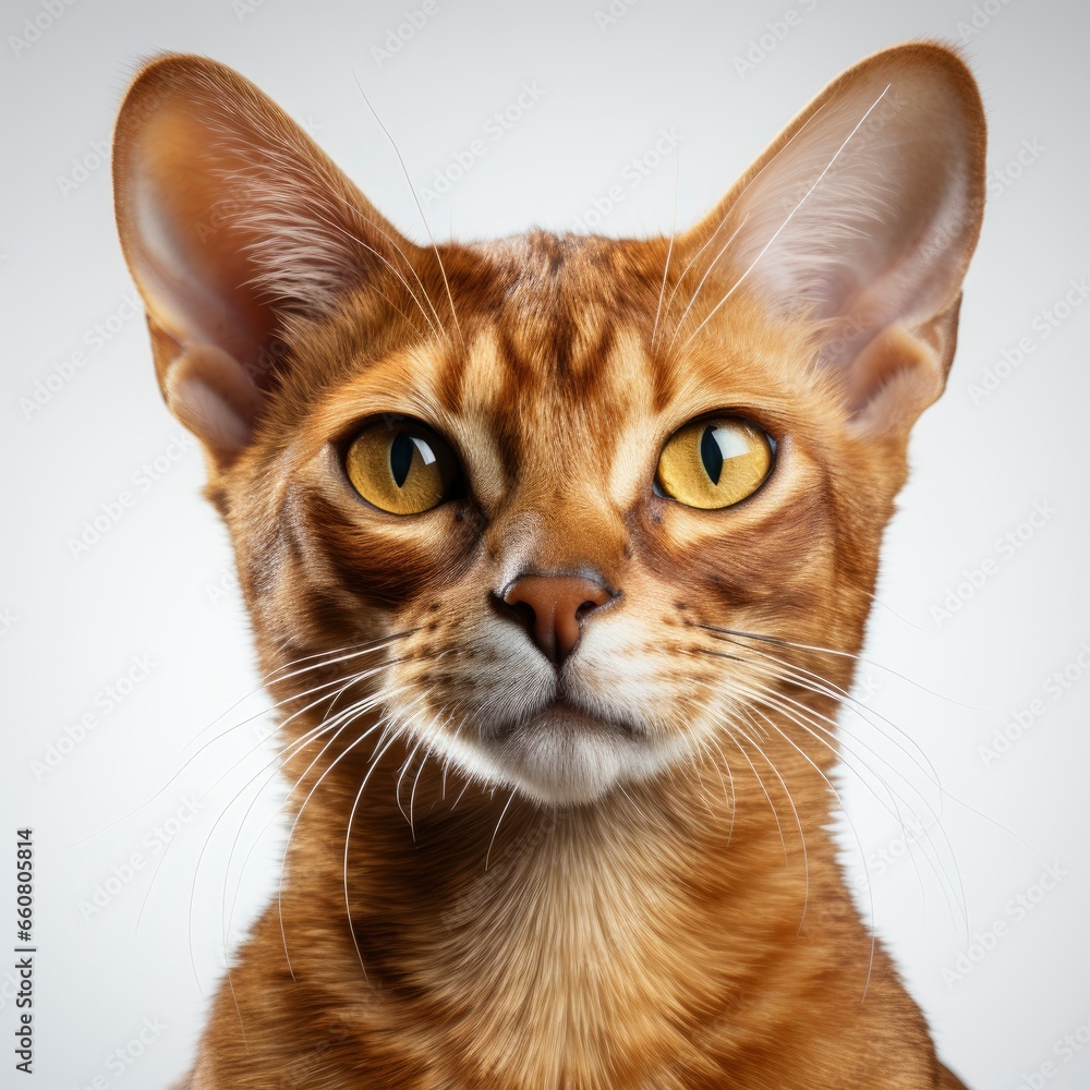 Full view Abyssinian on a completely white background , wallpaper pictures, Background HD