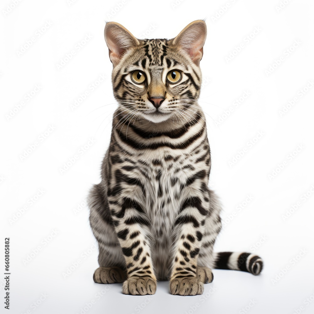 Full view American cat Bobtail on a completely white background , wallpaper pictures, Background HD Full view American cat Bobtail on a completely white background , wallpaper pictures, Background HD