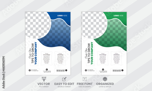 simple and minimal business flyer design template.