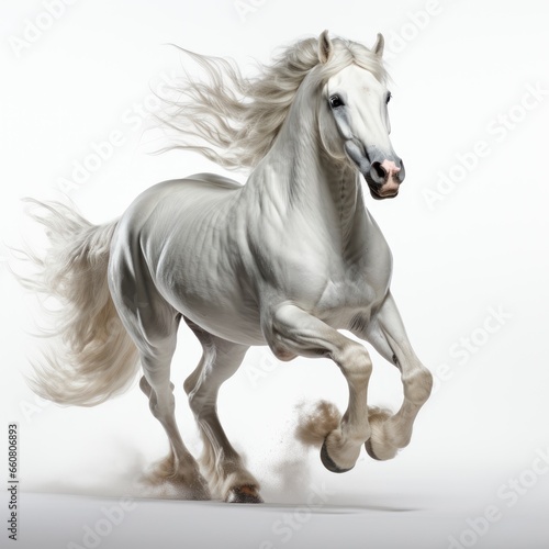 Full view White horse , wallpaper pictures, Background HD © MI coco