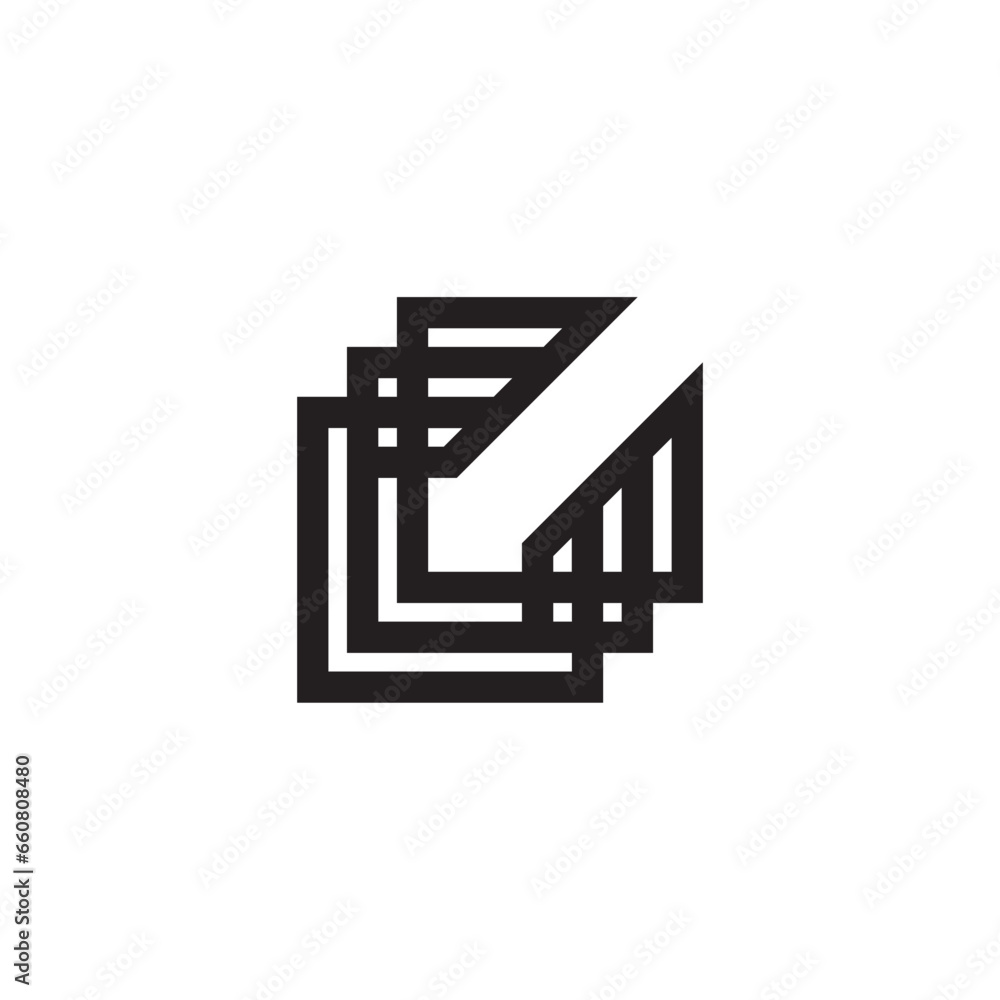 Letter C logo line art with creative design vector Letter C logo line art with creative design vector