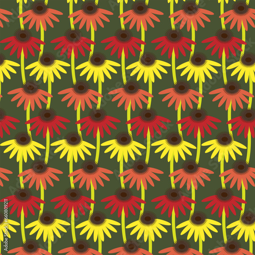 Cone flowers pattern.
