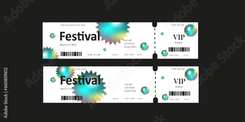 ticket templates of Music festival 