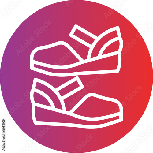 Vector Design Women Shoes Icon Style