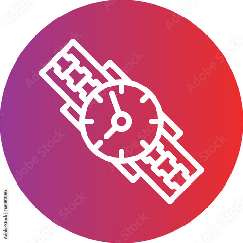 Vector Design Wristwatch Icon Style