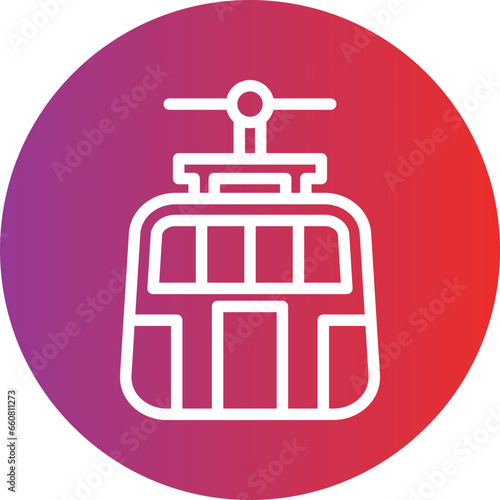 Vector Design Cable Car Icon Style