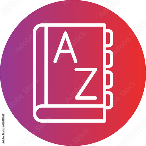 Vector Design Dictionary Icon Style