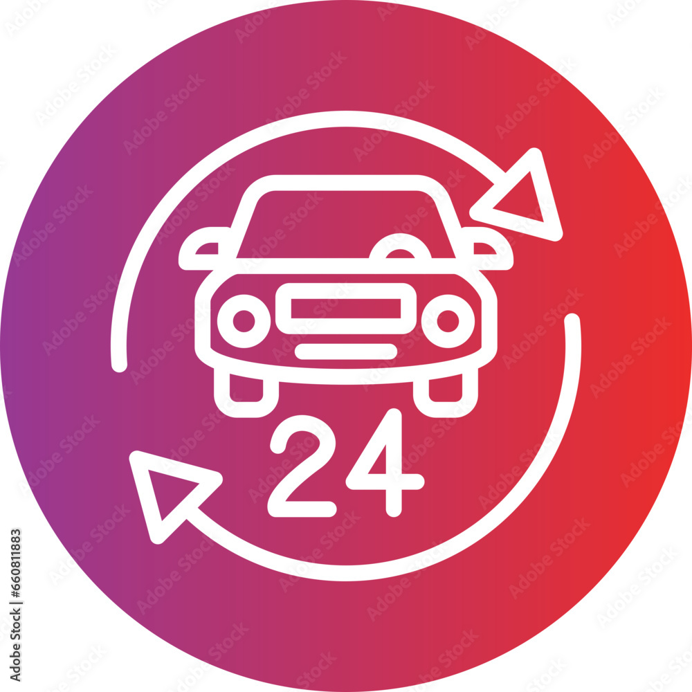 Vector Design 24 Hours Service Icon Style Vector Design 24 Hours Service Icon Style