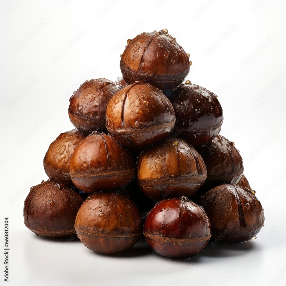Obraz premium Full view Smoked chestnuts smokeon , wallpaper pictures, Background HD
