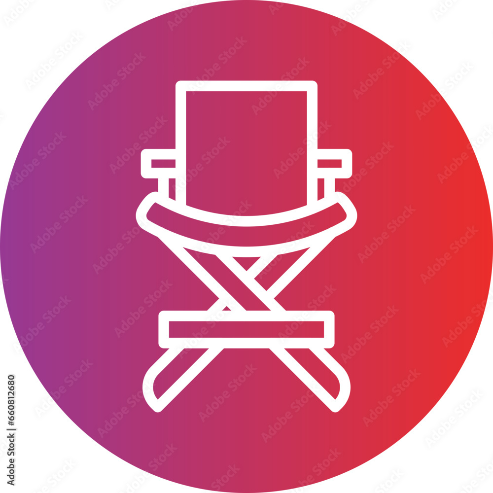 Vector Design Director Chair Icon Style Vector Design Director Chair Icon Style