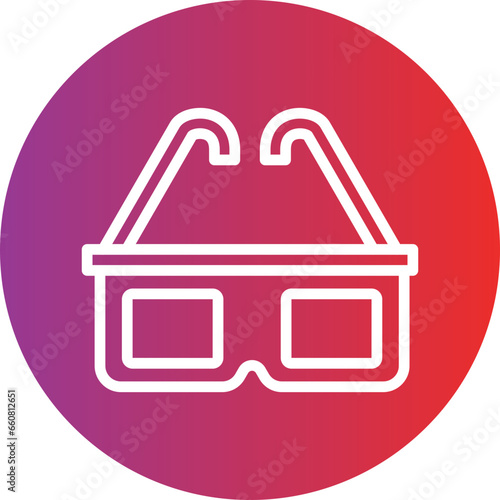 Vector Design 3d Glasses Icon Style