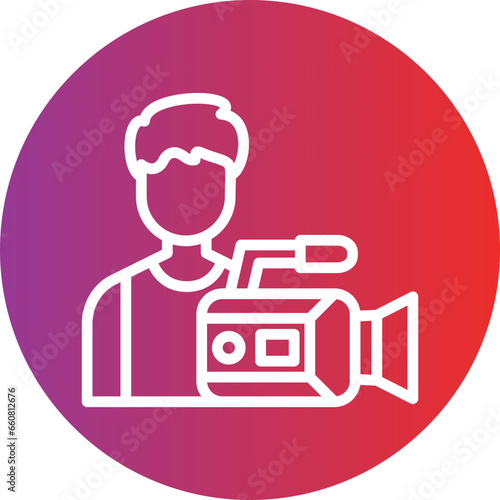 Vector Design Camera Operator Icon Style