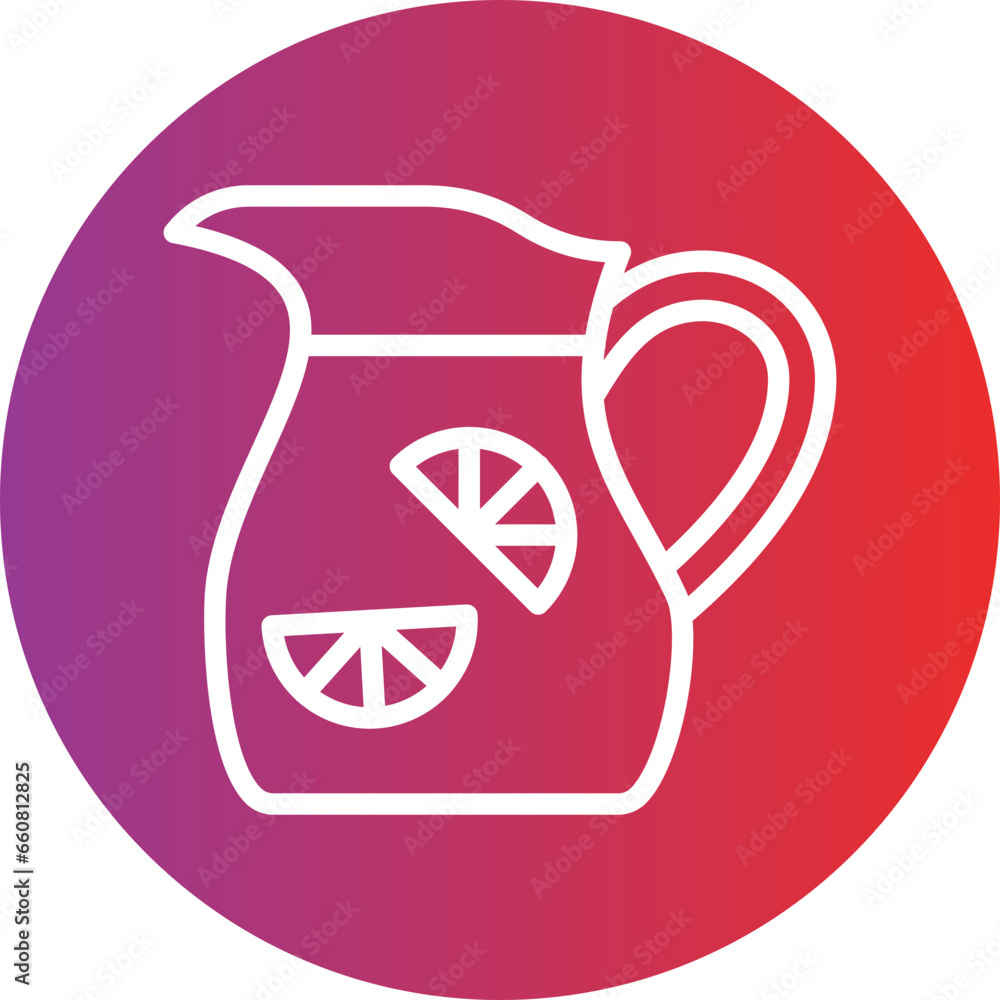 Vector Design Lemonade Jug Icon Style Vector Design Lemonade Jug Icon Style